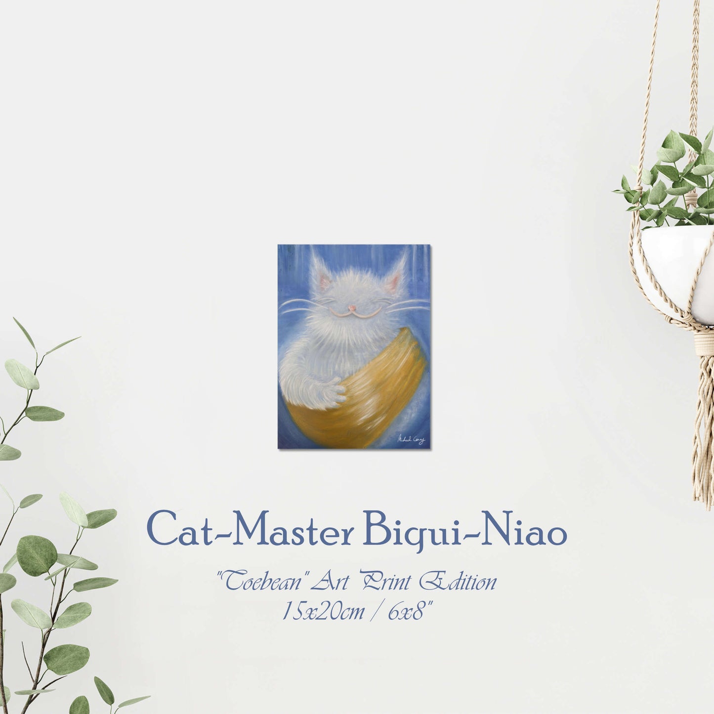 BIQUI-NIAO | Museums-Quality Fine Art Print | Cute Adorable Cat Painting | from the Novel 'The Legend of Catoria: Biqui Niao & the Crystal Blueprints'