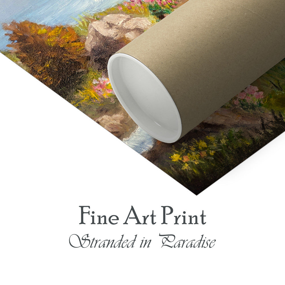 Stranded in Paradise | Museums-Quality Fine Art Print | Peaceful Landscape Painting