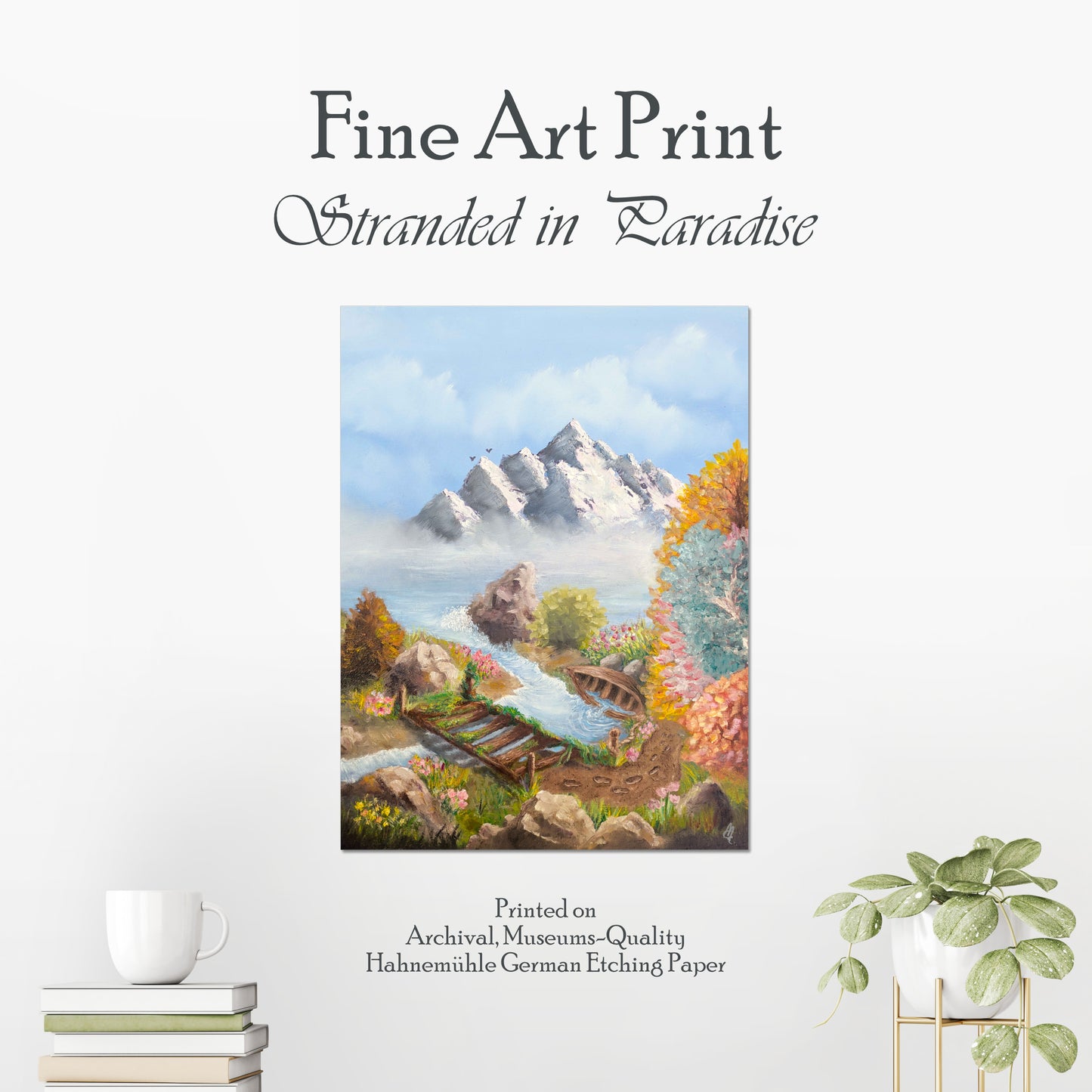 Stranded in Paradise | Museums-Quality Fine Art Print | Peaceful Landscape Painting