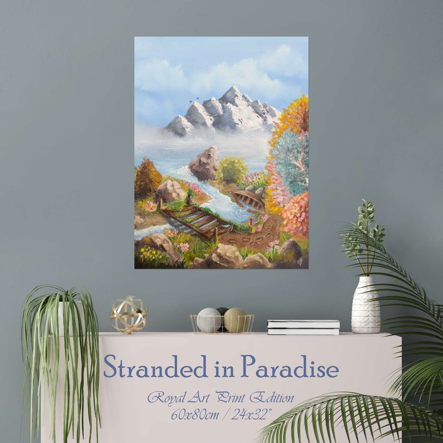 Stranded in Paradise | Museums-Quality Fine Art Print | Peaceful Landscape Painting