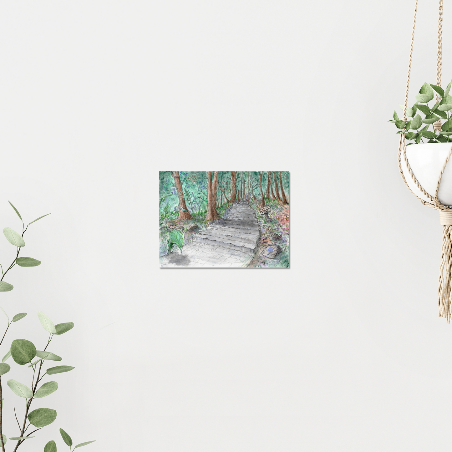 Forest Pathway | Museums-Quality Archival Fine Artprint | Stardust Harmonia Illustration | Mixed Media Painting