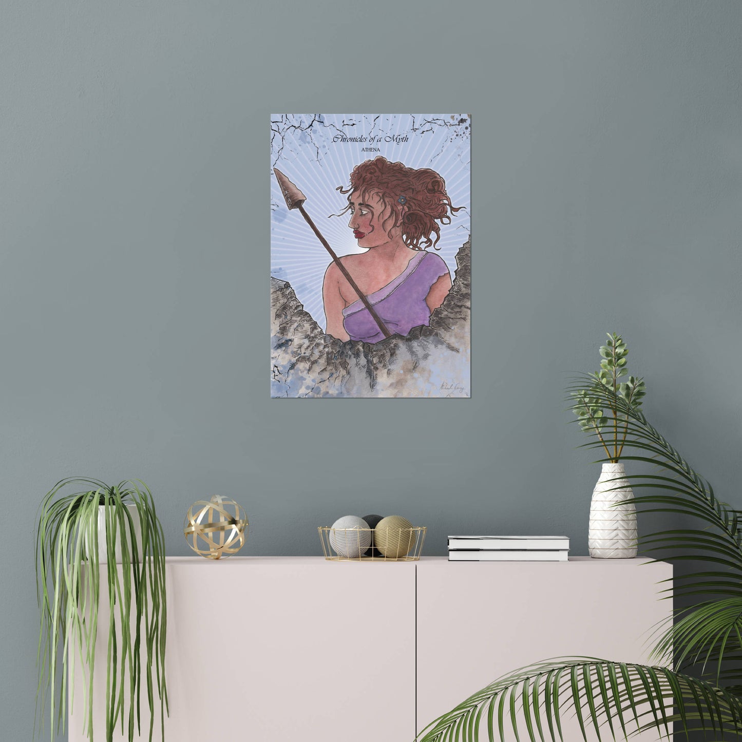 ATHENA - Greek Goddess Art Print - Greek Mythology Art Print - High Quality Fine Art Print - Powerful Art - Chronicles of a Myth - Athena Promachos