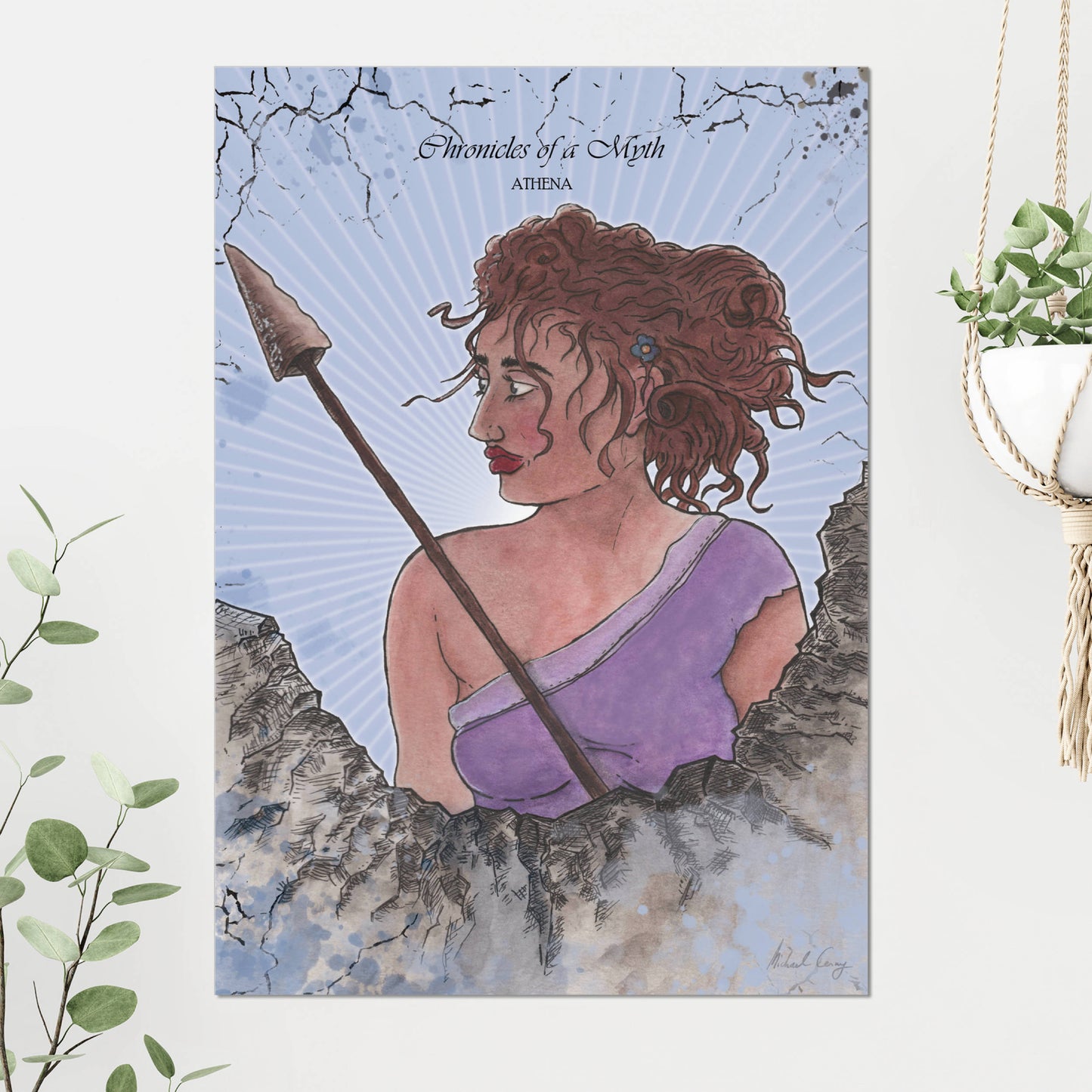 ATHENA - Greek Goddess Art Print - Greek Mythology Art Print - High Quality Fine Art Print - Powerful Art - Chronicles of a Myth - Athena Promachos