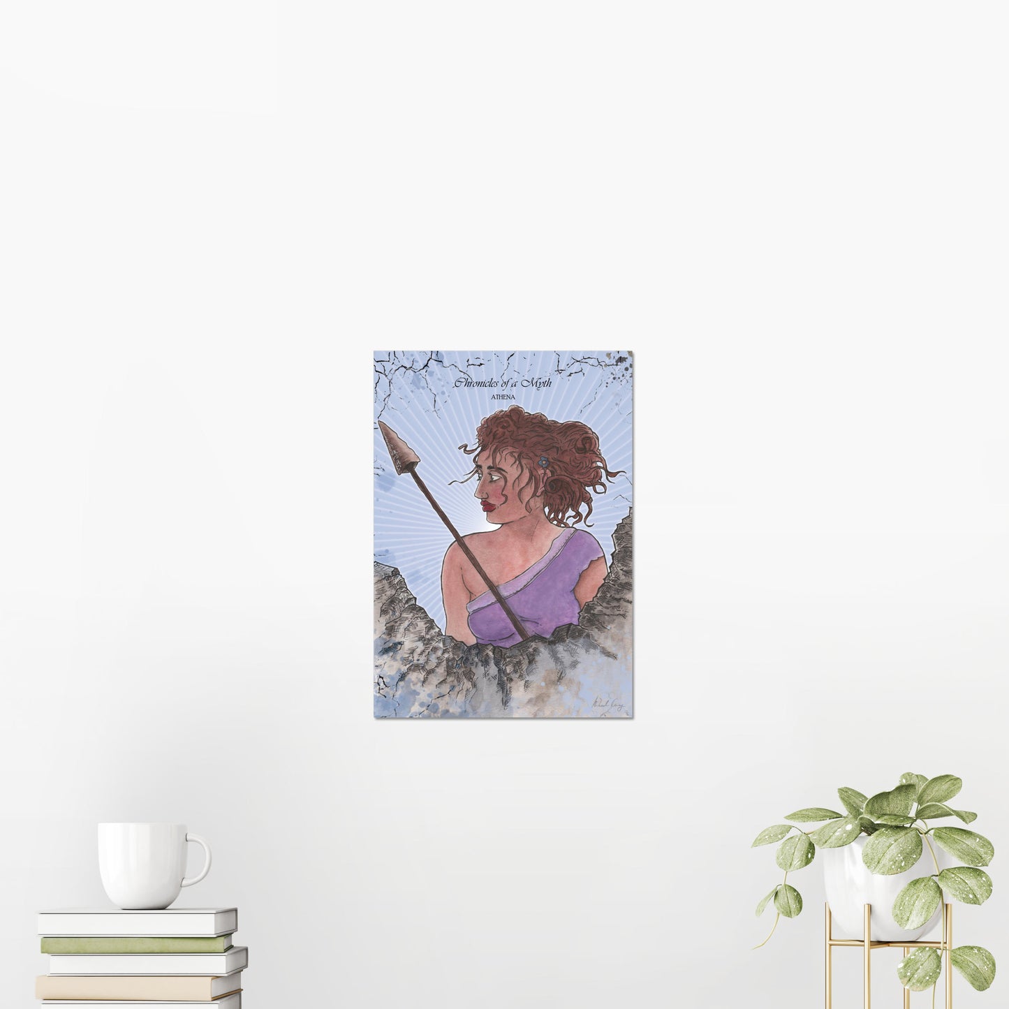 ATHENA - Greek Goddess Art Print - Greek Mythology Art Print - High Quality Fine Art Print - Powerful Art - Chronicles of a Myth - Athena Promachos
