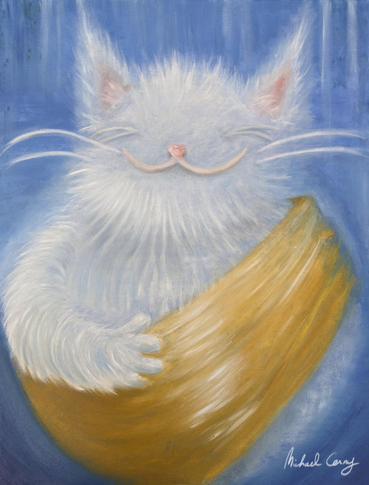 BIQUI-NIAO | Museums-Quality Fine Art Print | Cute Adorable Cat Painting | from the Novel 'The Legend of Catoria: Biqui Niao & the Crystal Blueprints'