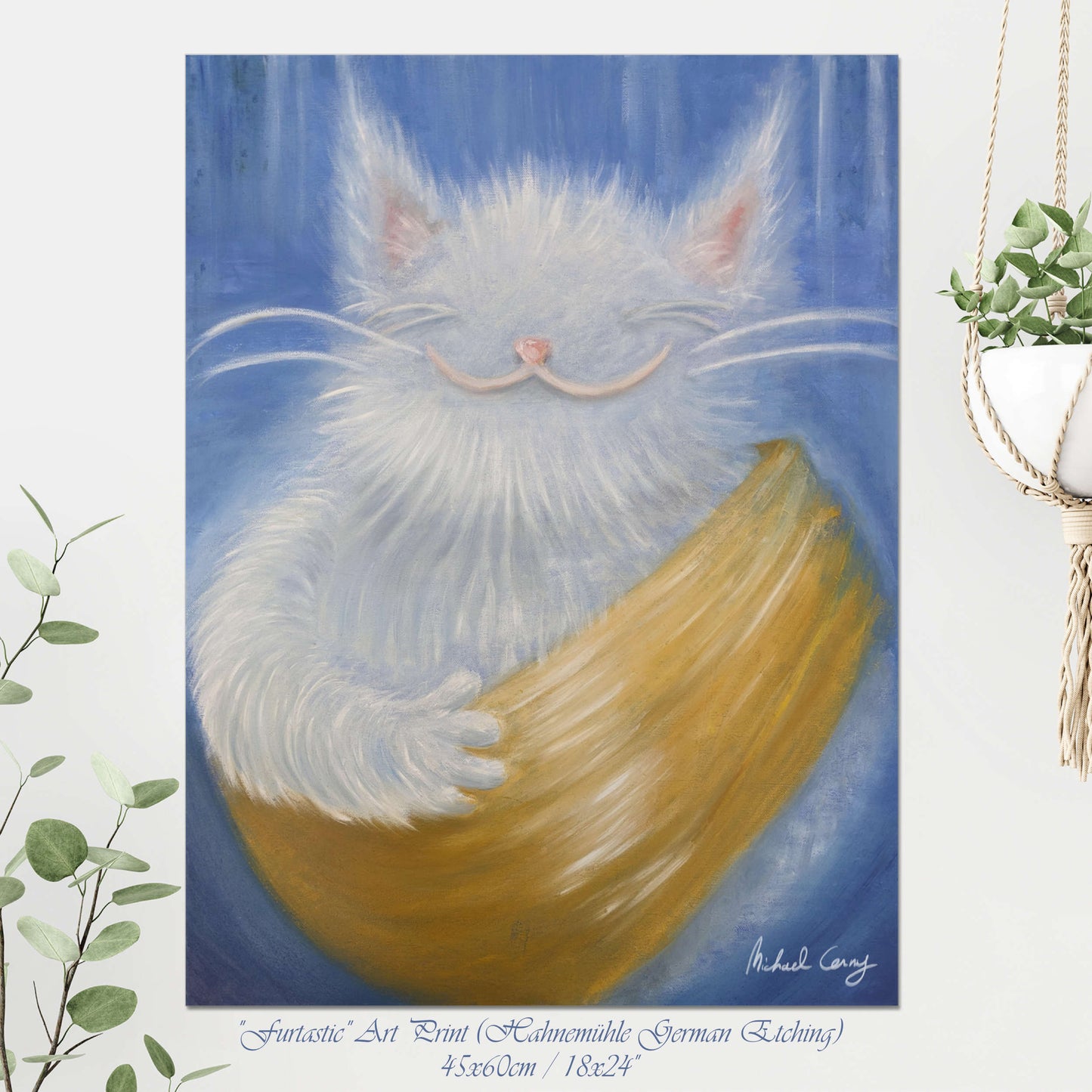 BIQUI-NIAO | Museums-Quality Fine Art Print | Cute Adorable Cat Painting | from the Novel 'The Legend of Catoria: Biqui Niao & the Crystal Blueprints'