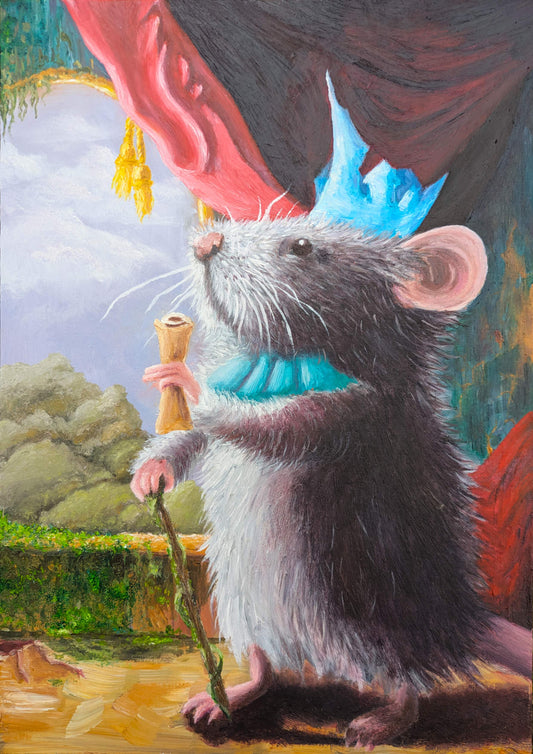 Mouse King SOUKIO SQUEAK - Animal Painting - Museums-Quality Fine Art Print