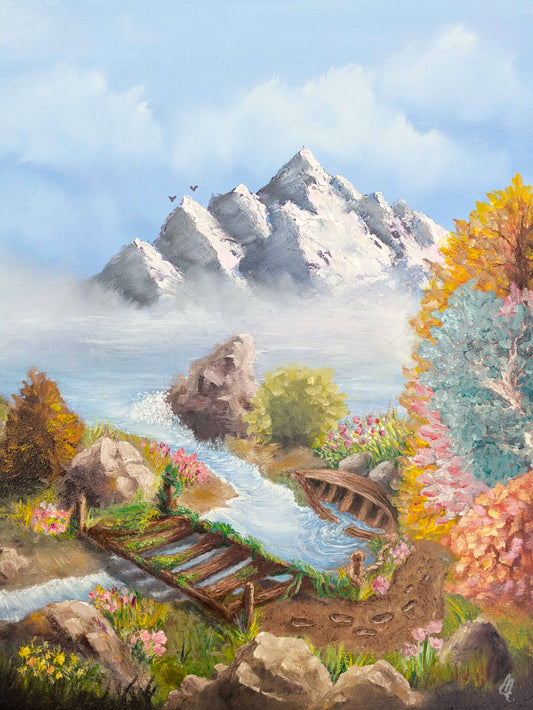 Stranded in Paradise | Museums-Quality Fine Art Print | Peaceful Landscape Painting